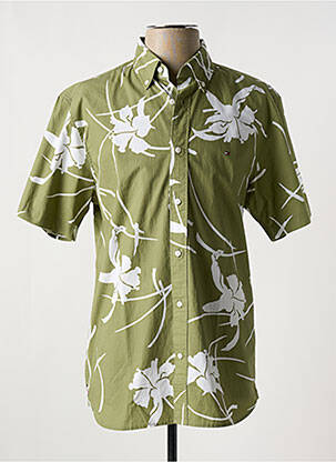 Chemise manches courtes imprimé fantaisie vert TOMMY HILFIGER homme