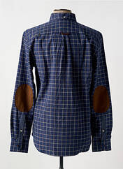 Chemise manches longues bleu VICOMTEA pour homme seconde vue