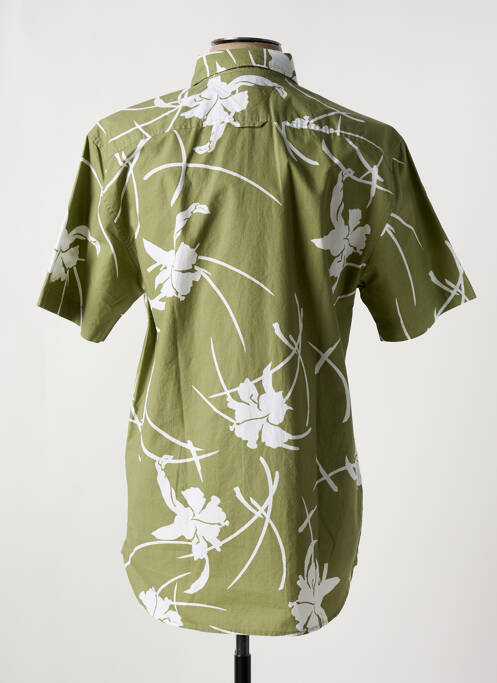 Chemise manches courtes vert TOMMY HILFIGER pour homme