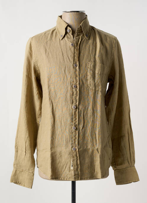 Chemise manches longues beige MCS pour homme