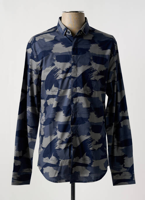Chemise manches longues bleu ARMANI EXCHANGE pour homme