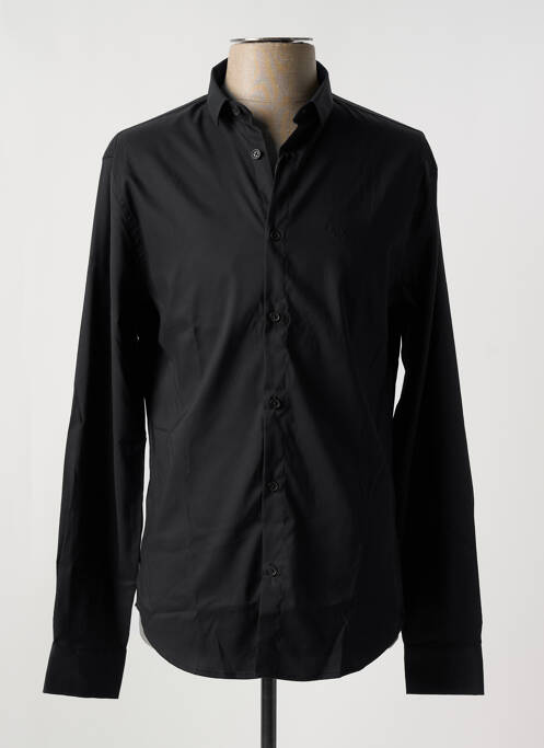 Chemise manches longues noir ARMANI EXCHANGE pour homme