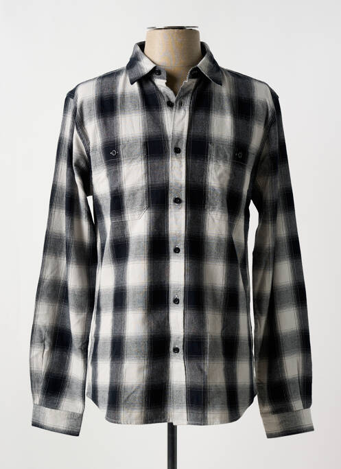 Chemise manches longues noir LE TEMPS DES CERISES pour homme