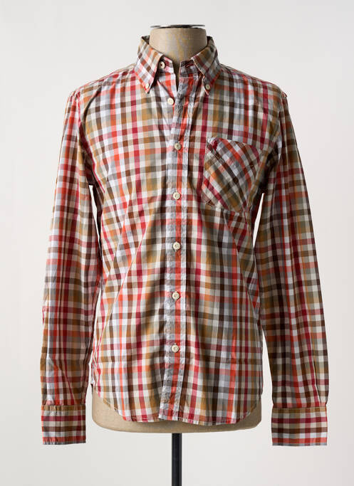 Chemise manches longues orange MCS pour homme