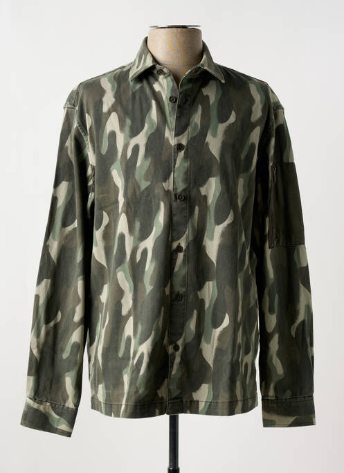 Chemise manches longues vert ARMANI EXCHANGE pour homme