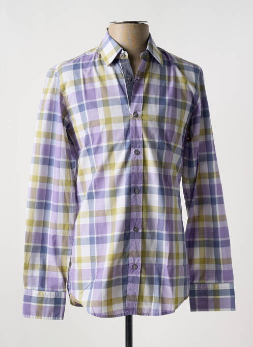 Chemise manches longues violet HUGO BOSS pour homme