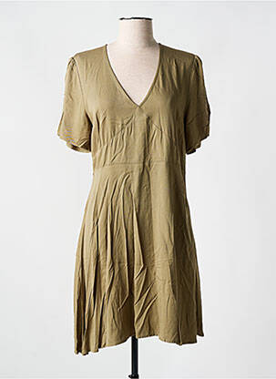Robe courte manches courtes manches courtes vert LES P'TITES BOMBES femme