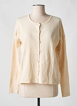Gilet manches longues col rond beige LES P'TITES BOMBES femme