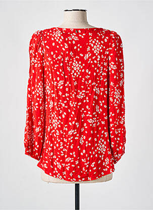 Chemisier imprimé fleurs manches 3/4 rouge ONE STEP femme