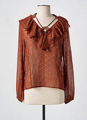 Gilet manches longues manches longues marron MOLLY BRACKEN femme