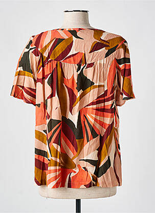Blouse manches courtes manches courtes orange ONE STEP femme
