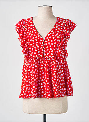 Blouse manches courtes manches courtes rouge MOLLY BRACKEN femme