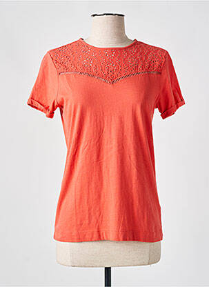 T-shirt stretch manches courtes orange ONE STEP femme