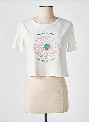 T-shirt coupe droite manches courtes beige LOSAN femme