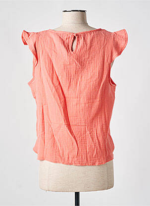 Blouse col rond manches courtes orange MOLLY BRACKEN femme