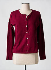 Gilet manches longues rouge LES P'TITES BOMBES pour femme seconde vue