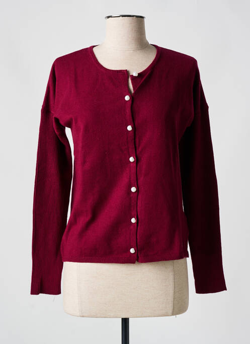Gilet manches longues rouge LES P'TITES BOMBES pour femme