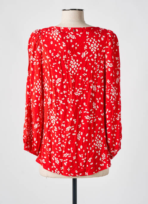 Chemisier imprimé fleurs manches 3/4 rouge ONE STEP femme