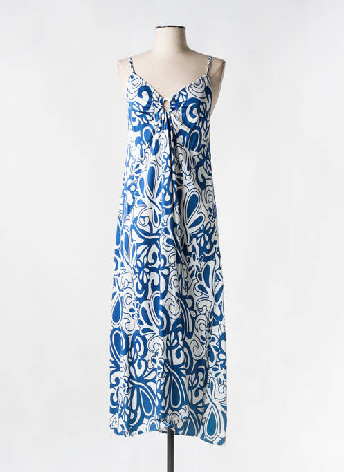 Robe mi-longue bleu LOSAN pour femme