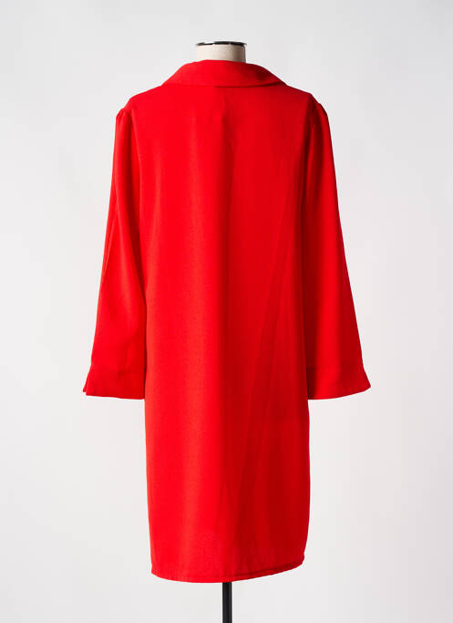 Robe mi-longue rouge JANIS & JOHN pour femme