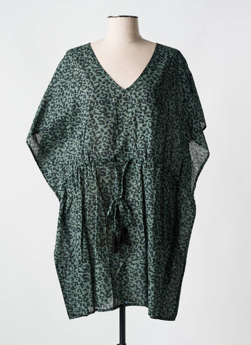 Tunique manches courtes vert LOSAN pour femme
