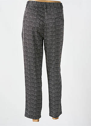 Pantalon chino fermeture zippée sous rabat boutonné taille normale noir SEE U SOON femme