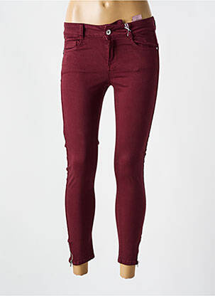 Pantalon slim taille basse taille basse rouge LPB femme