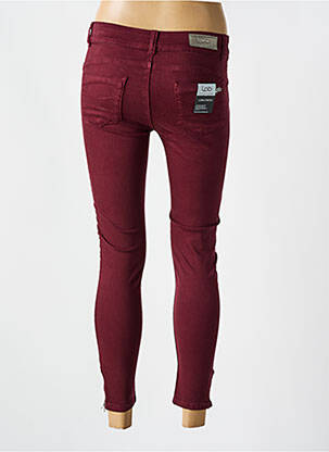 Pantalon slim taille basse taille basse rouge LPB femme
