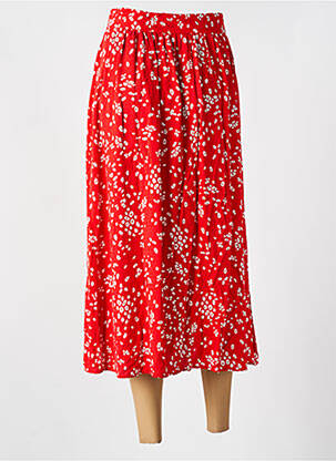Jupe mi-longue taille normale rouge ONE STEP femme