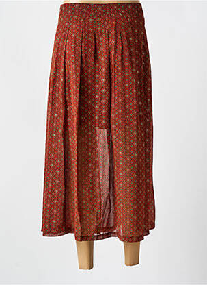Jupe mi-longue stretch marron MOLLY BRACKEN femme