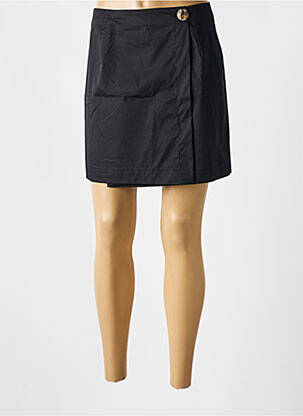 Jupe courte taille normale noir QUATRE VINGT JOURS femme