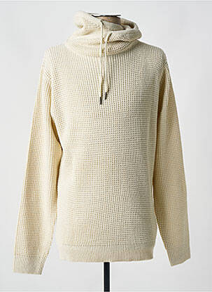 Pull maille tricot manches longues beige LOSAN homme