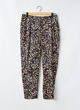 Pantalon 7/8 fermeture zippée sous rabat boutonné taille normale noir MOLLY BRACKEN femme