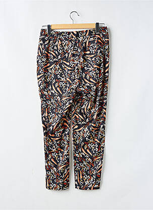 Pantalon 7/8 fermeture zippée sous rabat boutonné taille normale noir MOLLY BRACKEN femme