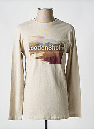 T-shirt beige LOSAN pour homme