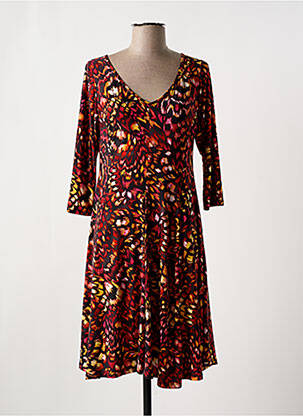 Robe mi-longue manches longues manches longues rouge JOY'S PARIS femme