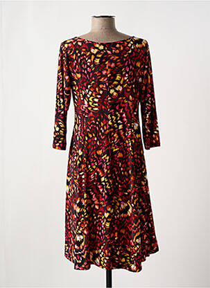 Robe mi-longue manches longues manches longues rouge JOY'S PARIS femme