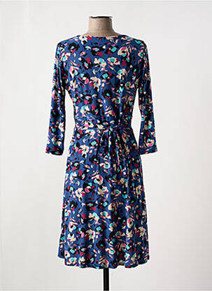 Robe mi-longue manches 3/4 manches 3/4 bleu JOY'S PARIS femme