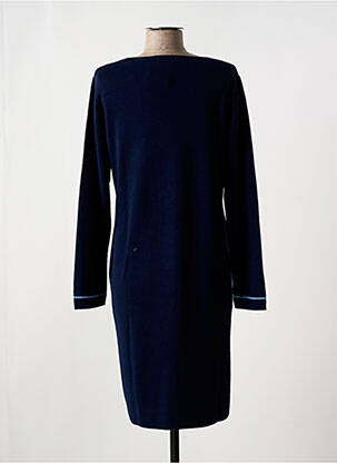 Robe pull coupe droite manches longues bleu ELEANE femme