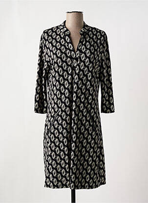 Robe mi-longue manches 3/4 manches 3/4 noir VEGAS femme