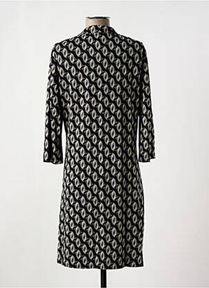 Robe mi-longue manches 3/4 manches 3/4 noir VEGAS femme