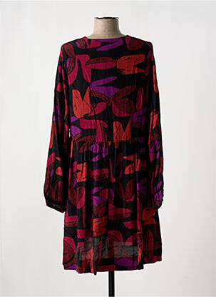 Robe courte coupe fluide manches longues orange ANGE femme