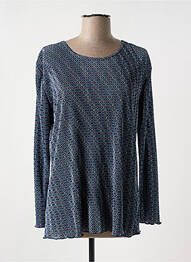 Top imprimé fantaisie manches longues bleu NIKI PARIS femme