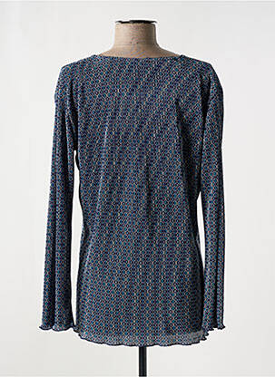 Top imprimé fantaisie manches longues bleu NIKI PARIS femme