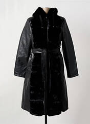 Manteau long noir SATURNE pour femme seconde vue