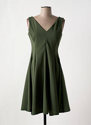 Robe mi-longue vert REVD'ELLE pour femme