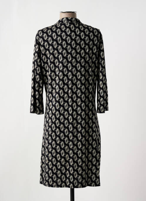 Robe mi-longue manches 3/4 manches 3/4 noir VEGAS femme