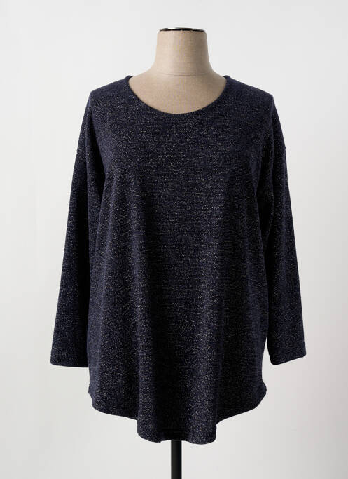 Pull col rond manches longues bleu 2W PARIS femme