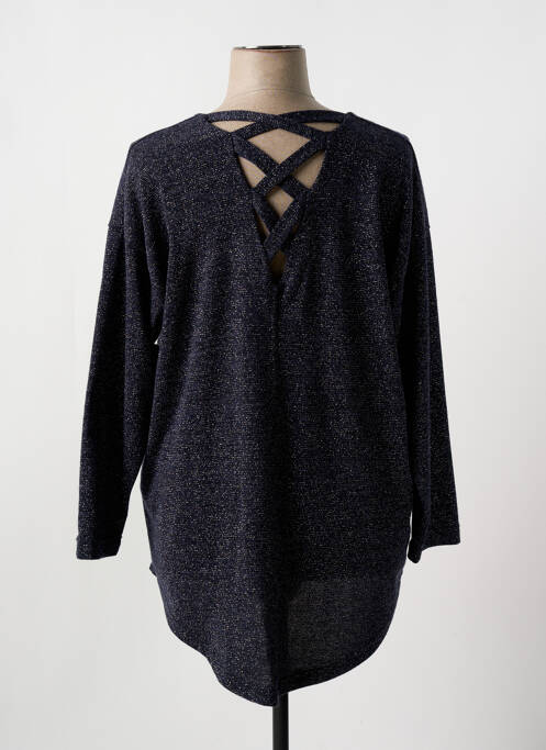 Pull col rond manches longues bleu 2W PARIS femme