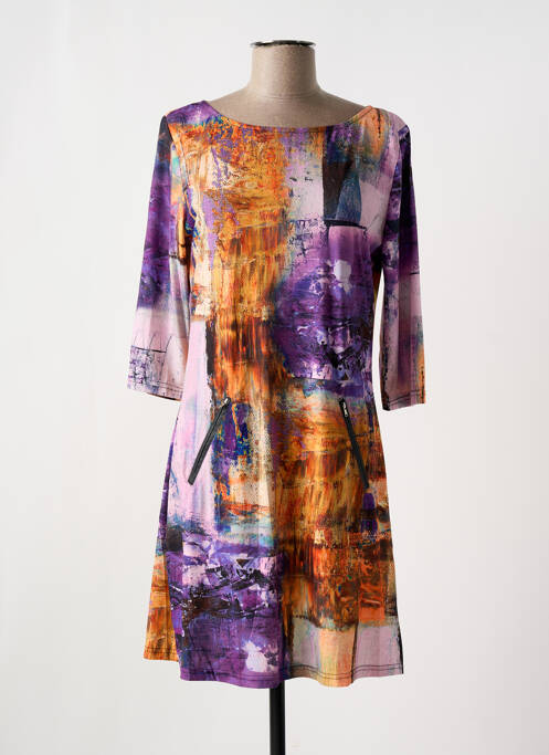 Robe mi-longue violet VEGAS pour femme